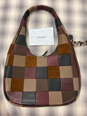 Coach coachtopia alter ego crescent patchwork leather and suede bag